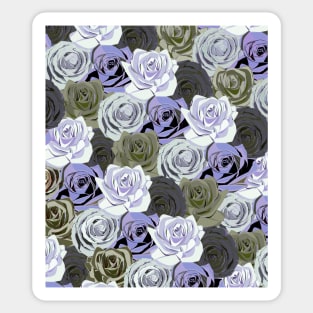 Green and Purple Flowers Sticker